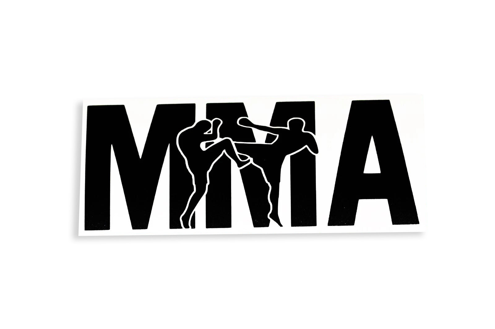 MMA Bumper Sticker Kickbox Muay Thai Silhouette Wall Window Vinyl Decal #1 - klmarket.uk