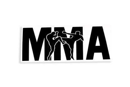 MMA Bumper Sticker Kickbox Muay Thai Silhouette Wall Window Vinyl Decal #1 - klmarket.uk