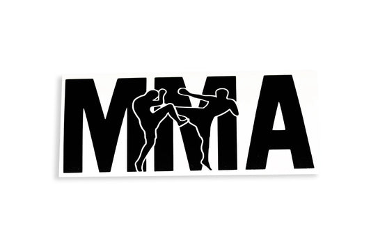MMA Bumper Sticker Kickbox Muay Thai Silhouette Wall Window Vinyl Decal #1 - klmarket.uk