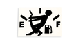 Man Pulling Needle Fuel Gauge Bumper Sticker Window Vinyl Decal - klmarket.uk