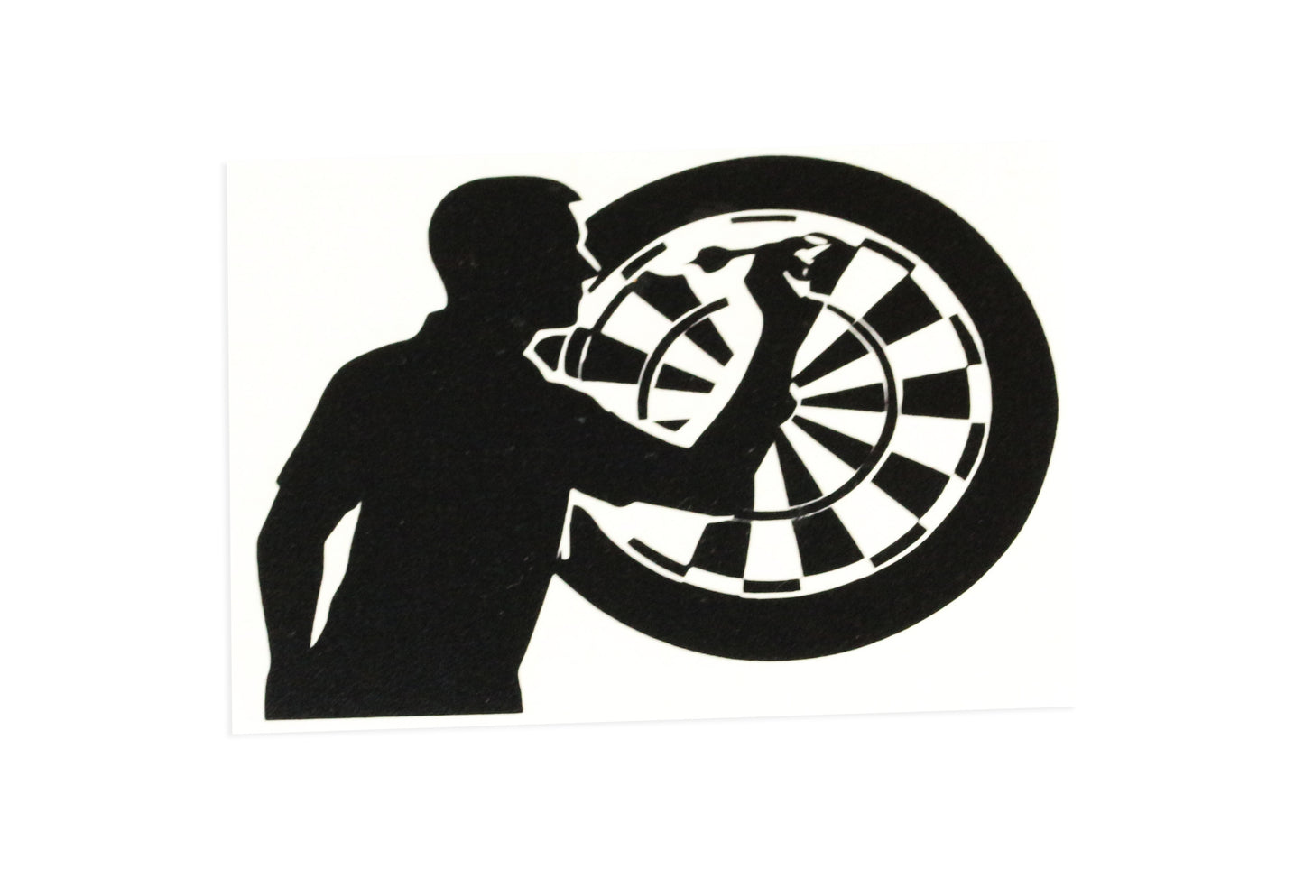 Man and Dart Board Silhouette Bumper Sticker Decal #3 - klmarket.uk