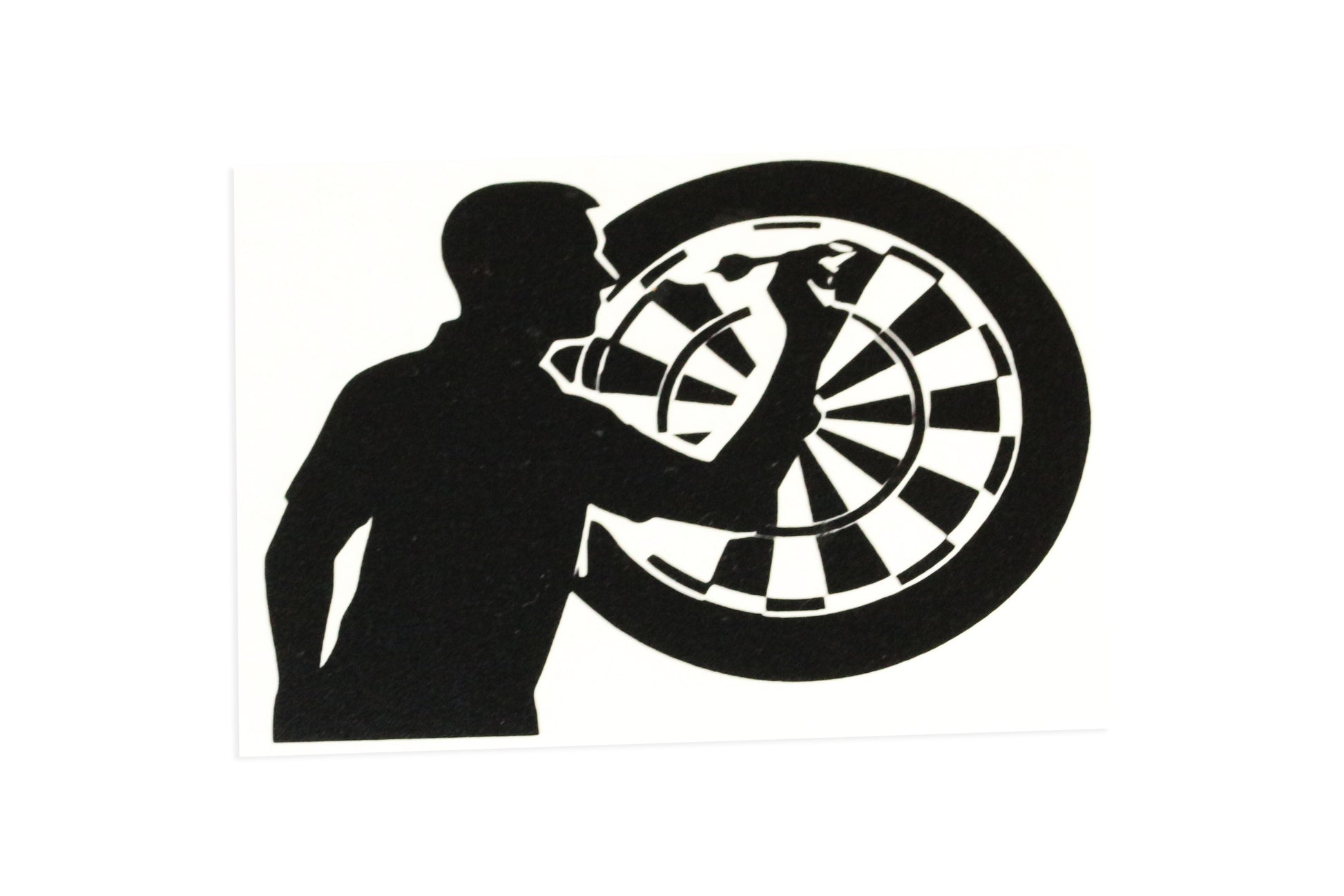 Man and Dart Board Silhouette Bumper Sticker Decal #3 - klmarket.uk