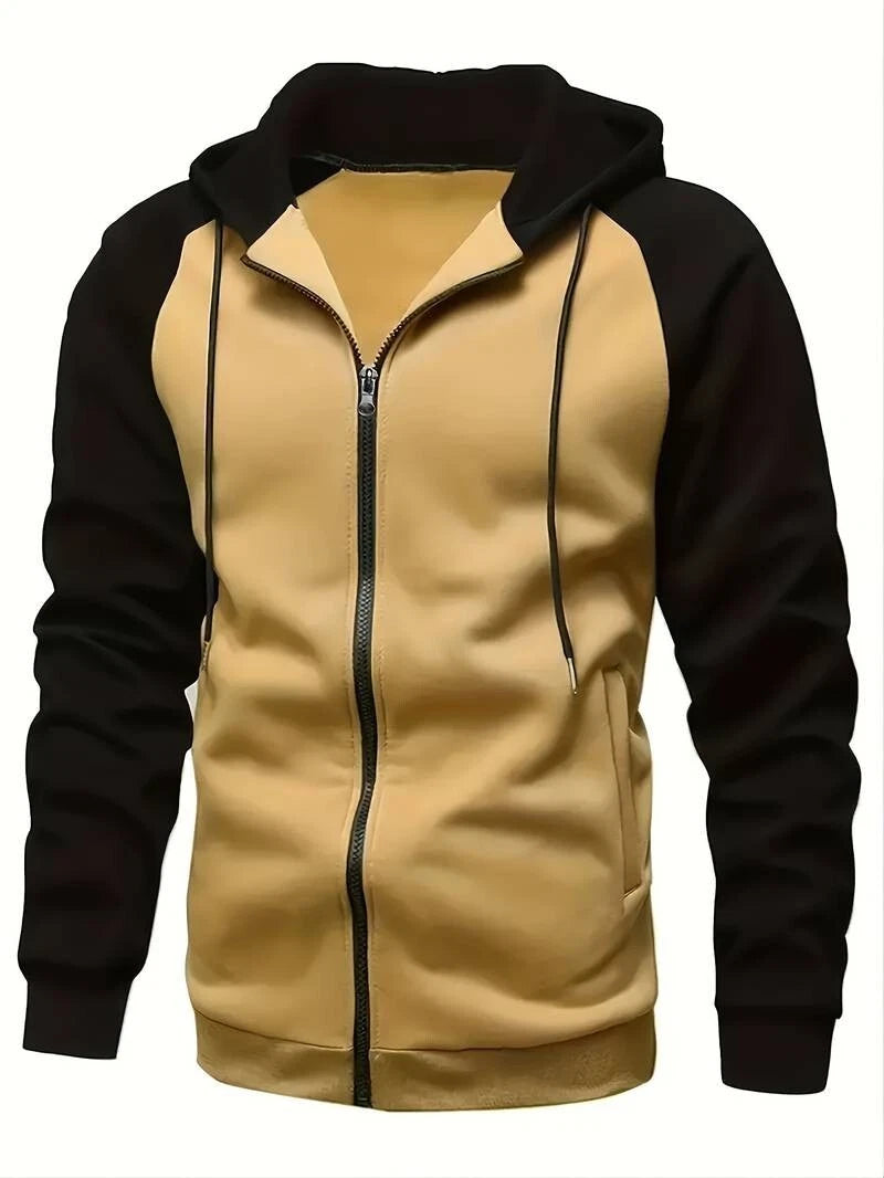 Men's Casual Hooded Jacket Long Sleeve Hoodie Size L for Gym and Sports #6 - klmarket.uk