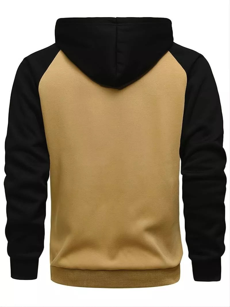 Men's Casual Hooded Jacket Long Sleeve Hoodie Size L for Gym and Sports #6 - klmarket.uk