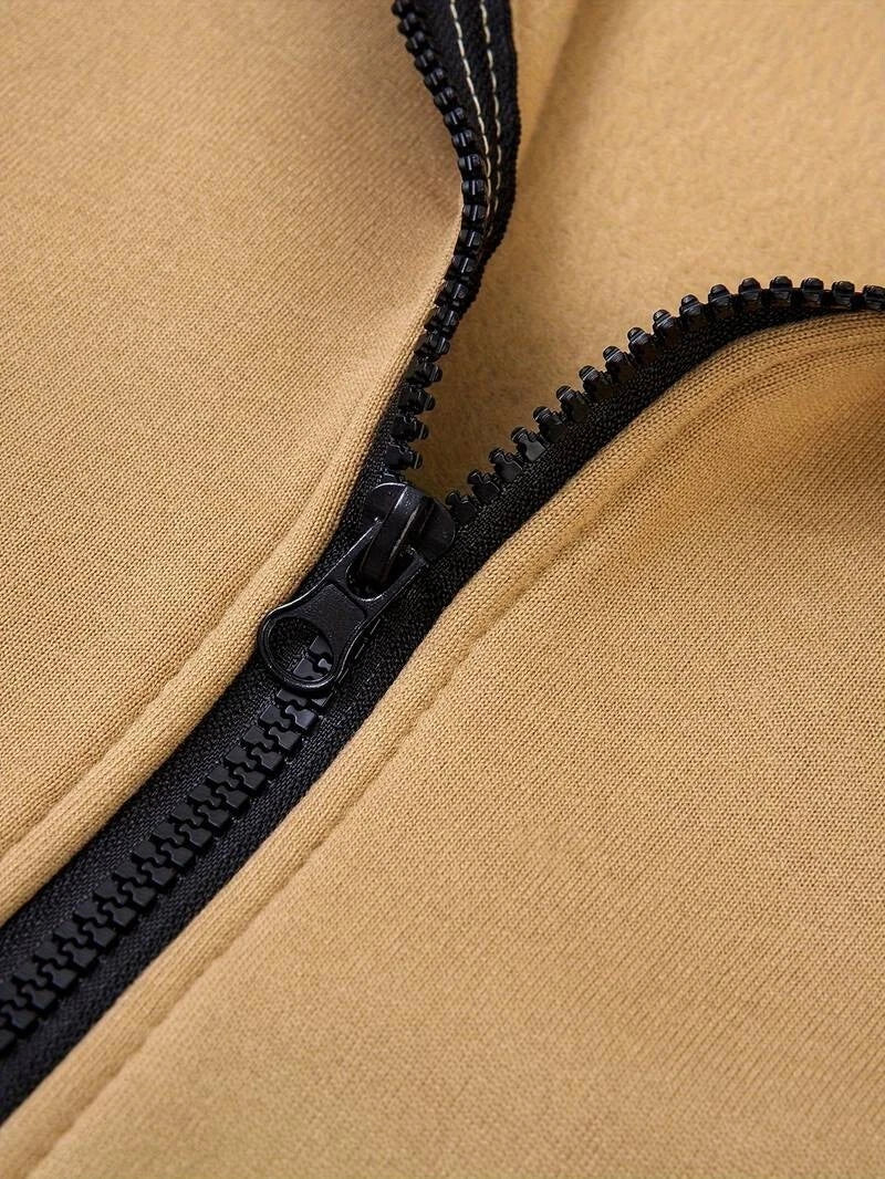 Men's Casual Hooded Jacket Long Sleeve Hoodie Size L for Gym and Sports #6 - klmarket.uk