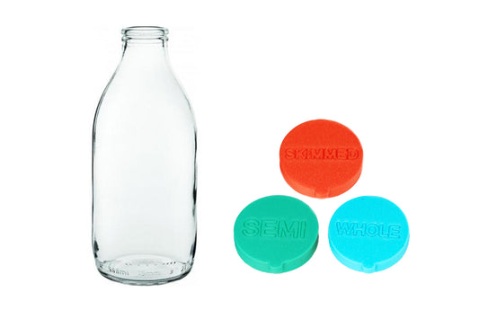 3x Semi / Skimmed/ Whole For Classic 1 pint Glass Milk Bottle Tops Caps Lids  klarket.uk