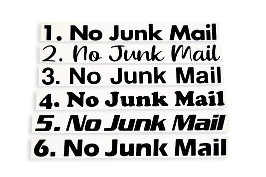 No Junk Mail Letter Box Sticker Vinyl Decal - klmarket.uk