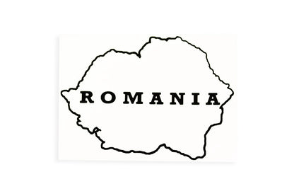 Old Romania Map Bumper Sticker Tailgate Vinyl Decal - klmarket.uk