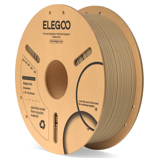PLA Wood Colour 1.75mm 1kg FDM Printer Filament Elegoo - klmarket.uk