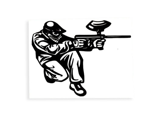 Paintball Player Man Silhouette Car Sticker Bumper Window Vinyl Decal - klmarket.uk