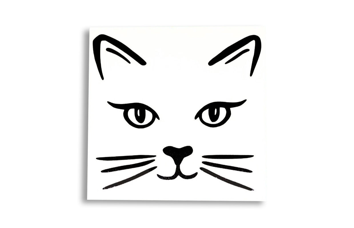 Peeking Cat Face Car Bumper Sticker Wall - Window Tailgate Vinyl Decal #2 - klmarket.uk