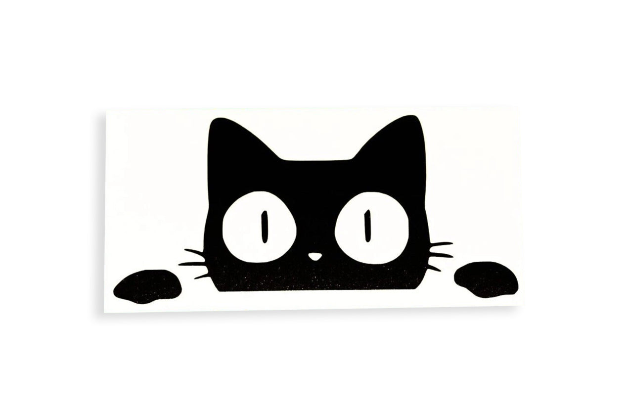 Peeking Cat On Board Bumper Sticker Window Tailgate Vinyl Decal #1 - klmarket.uk