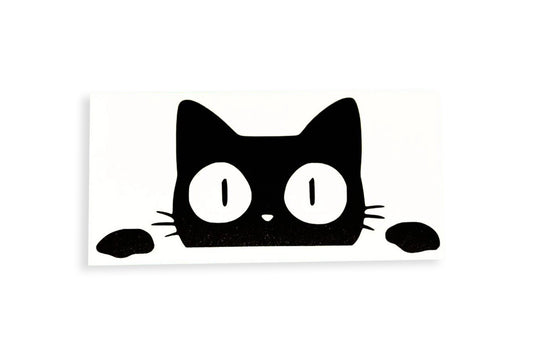 Peeking Cat On Board Bumper Sticker Window Tailgate Vinyl Decal #1 - klmarket.uk