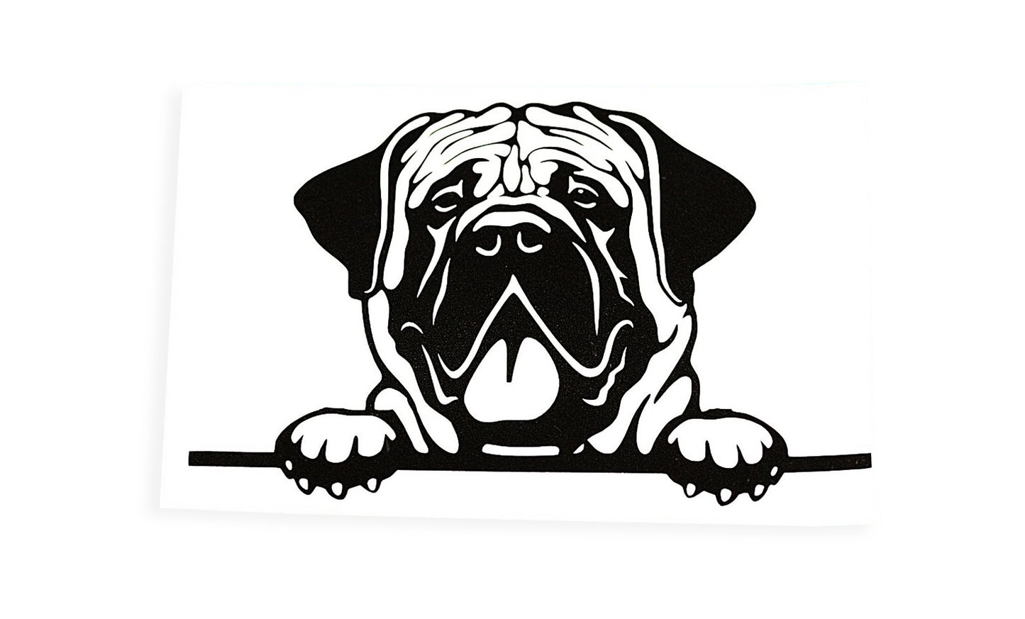 Peeking Mastiff Dog On Board Car Bumper Window Sticker Vinyl Decal - klmarket.uk