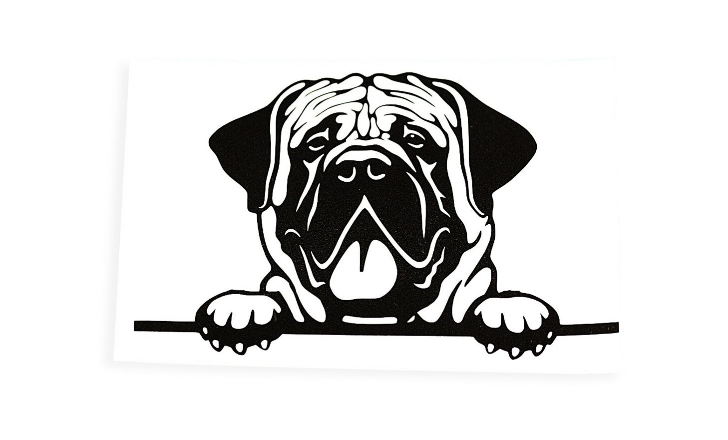 Peeking Mastiff Dog On Board Car Bumper Window Sticker Vinyl Decal - klmarket.uk