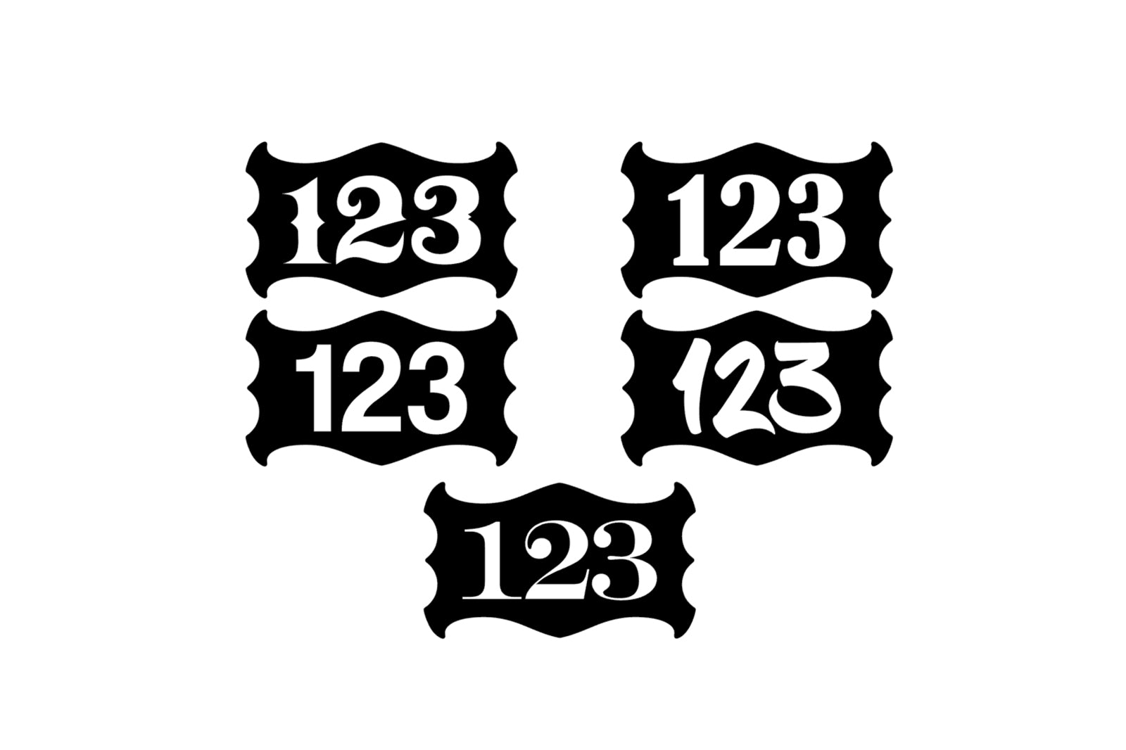 Personalised Door Number Sticker Easy to apply to Home, Office, Apartment Door - klmarket.uk
