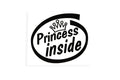 Princess Inside Bumper Sticker Child Children On Board Window Vinyl Decal - klmarket.uk