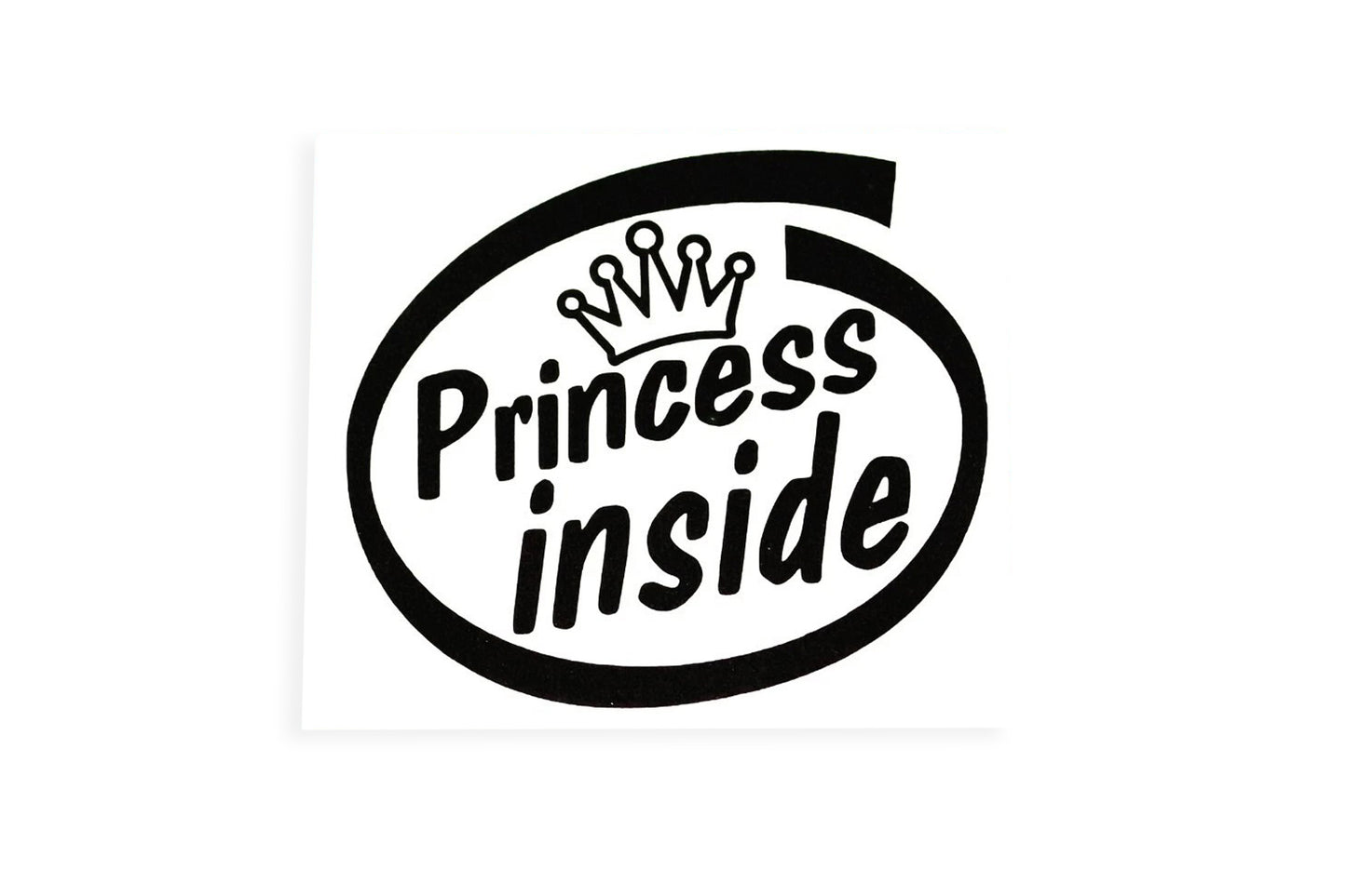 Princess Inside Bumper Sticker Child Children On Board Window Vinyl Decal - klmarket.uk