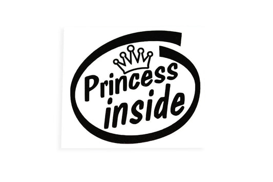 Princess Inside Bumper Sticker Child Children On Board Window Vinyl Decal - klmarket.uk