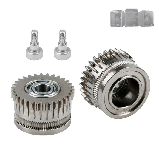 K1/K1C Extruder Metal Gear Set Filament for Creality 3D printer Silver colour