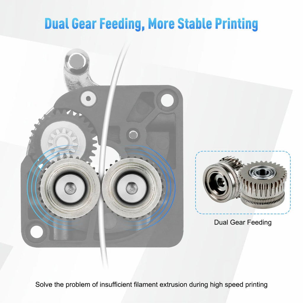 K1/K1C Extruder Metal Gear Set Filament for Creality 3D printer Silver colour
