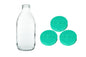 3x Green Semi Skimmed Milk Tops Caps Lids For Classic 1 pint Glass Milk Bottle - klmarket.uk