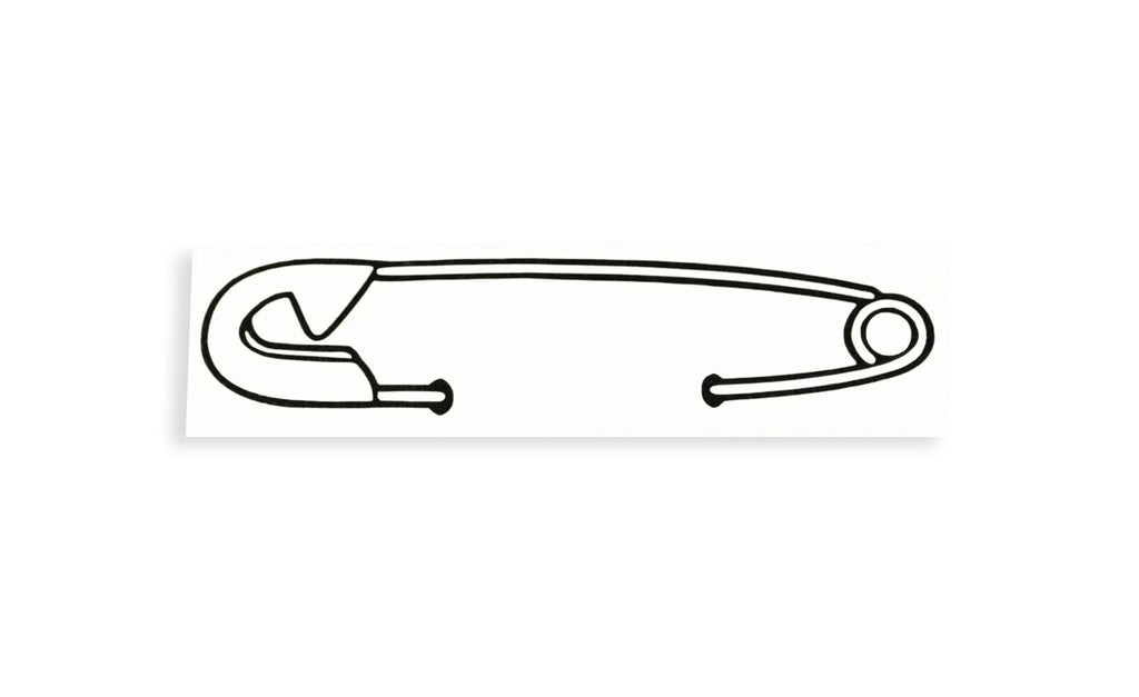 Safety Pin Silhouette Car Bumper Sticker Window Drawer Wall Vinyl Decal - klmarket.uk