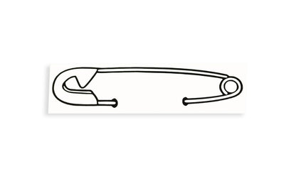Safety Pin Silhouette Car Bumper Sticker Window Drawer Wall Vinyl Decal - klmarket.uk