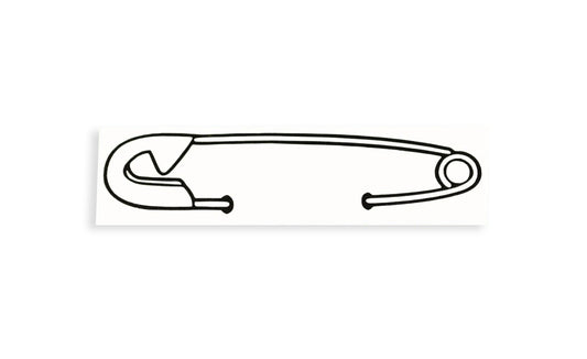 Safety Pin Silhouette Car Bumper Sticker Window Drawer Wall Vinyl Decal - klmarket.uk