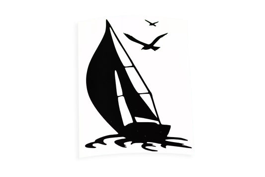 Sailing Yacht Boat Car Van Bumper Sticker Tailgate Window Trailer Vinyl Decal - klmarket.uk