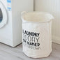 Foldable Compact Laundry Basket with text ''Laundry today or naked tomorrow''