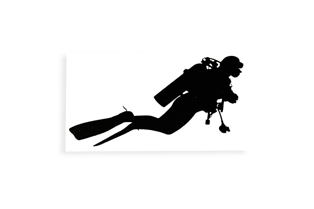 Scuba Diving Man Silhouette Bumper Sticker Vinyl Decal - klmarket.uk