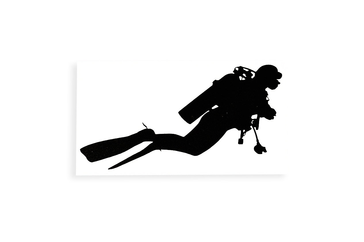 Scuba Diving Man Silhouette Bumper Sticker Vinyl Decal - klmarket.uk