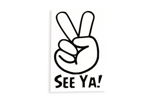See Ya! Peace Hand Sign Bumper Sticker Tailgate Vinyl Decal - klmarket.uk