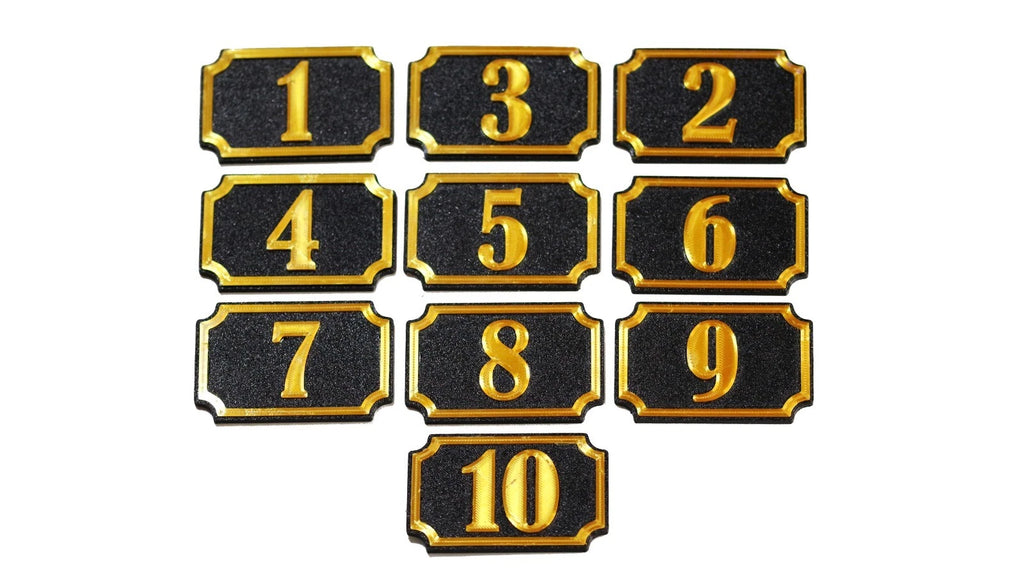 Self Adhesive Door Number 1-10 For Home, Office, Apartment Door - klmarket.uk