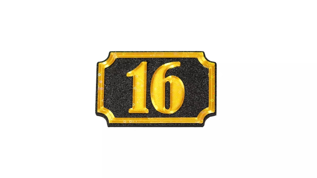 Self Adhesive Door Number 16 For Home, Office, Apartment Door - klmarket.uk