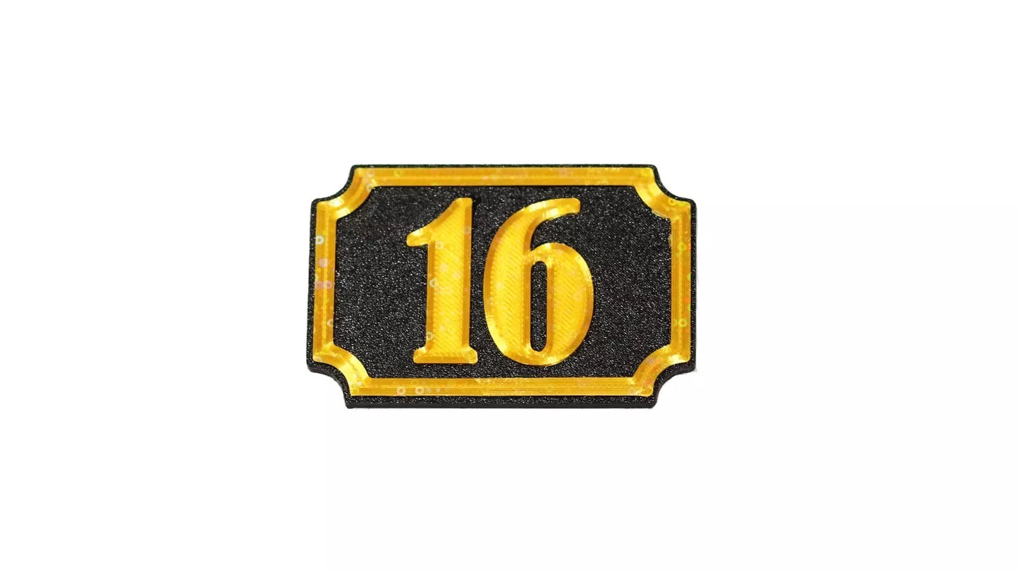 Self Adhesive Door Number 16 For Home, Office, Apartment Door - klmarket.uk