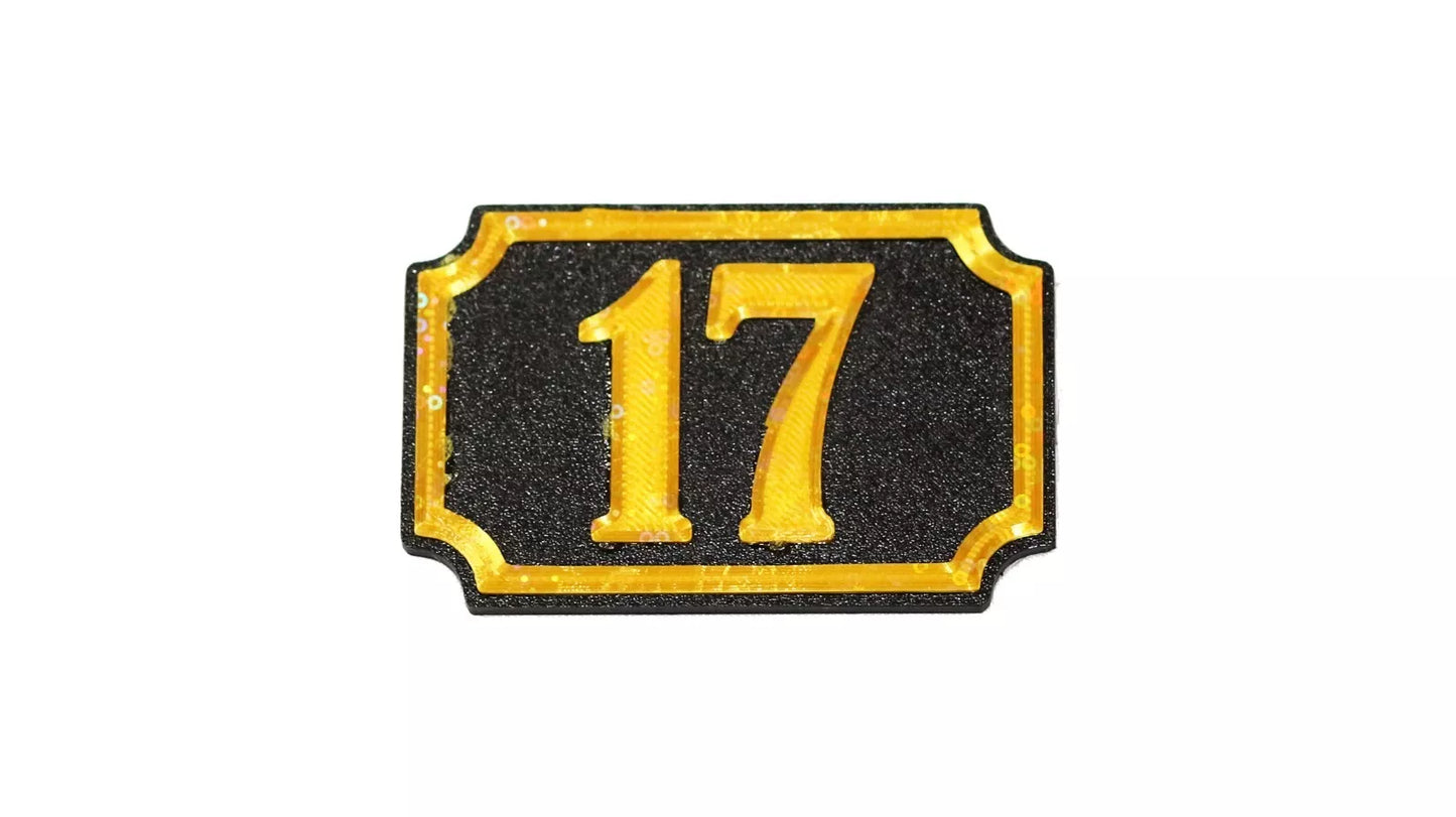 Self Adhesive Door Number 17 For Home, Office, Apartment Door - klmarket.uk