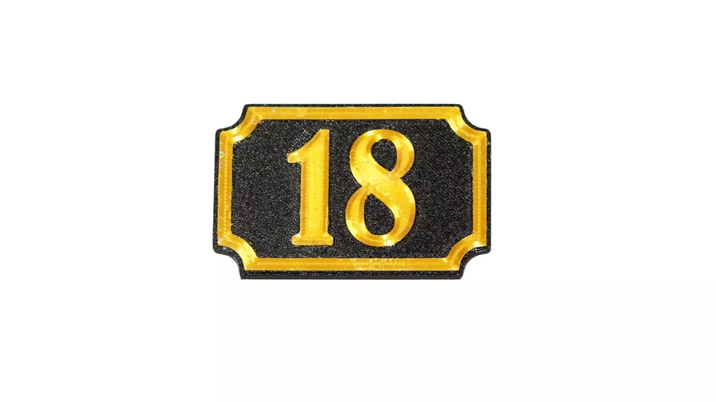 Self Adhesive Door Number 18 For Home, Office, Apartment Door - klmarket.uk