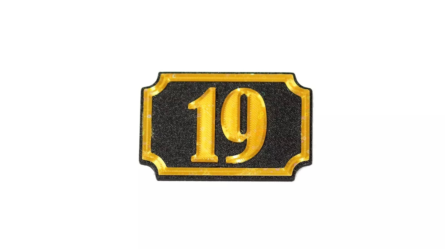 Self Adhesive Door Number 19 For Home, Office, Apartment Door - klmarket.uk