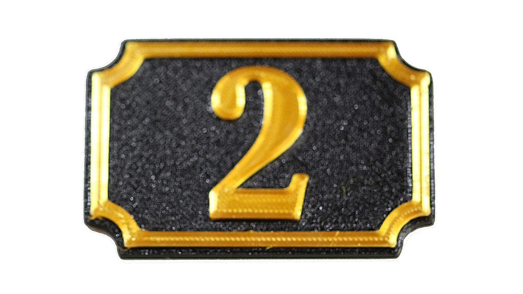 Self Adhesive Door Number 2 For Home, Office, Apartment Door - klmarket.uk