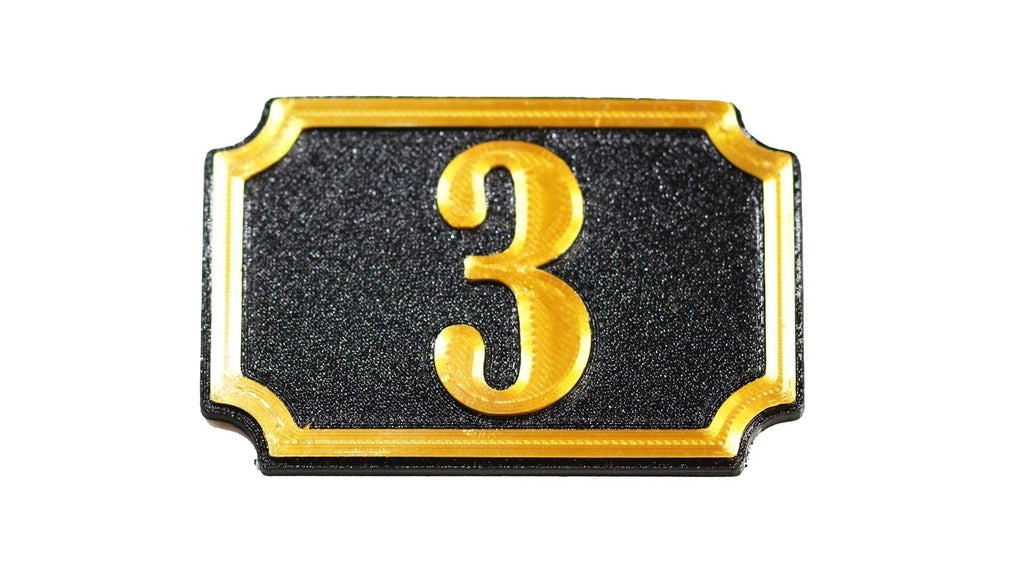 Self Adhesive Door Number 3 For Home, Office, Apartment Door - klmarket.uk
