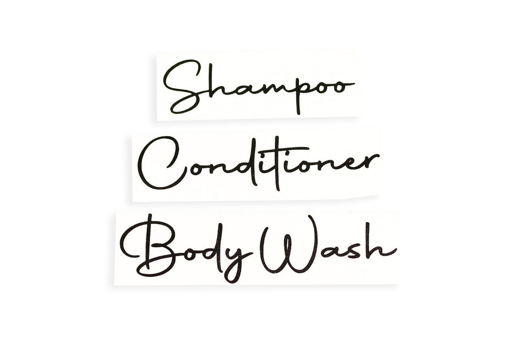 Shampoo Body Wash Conditioner Stickers Refillable Bottle Decals - klmarket.uk