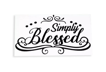 Simply Blessed Sign Text Car Bumper Sticker Window Tailgate Vinyl Decal - klmarket.uk