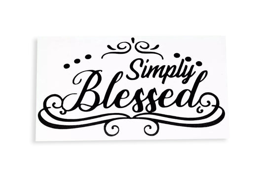 Simply Blessed Sign Text Car Bumper Sticker Window Tailgate Vinyl Decal - klmarket.uk