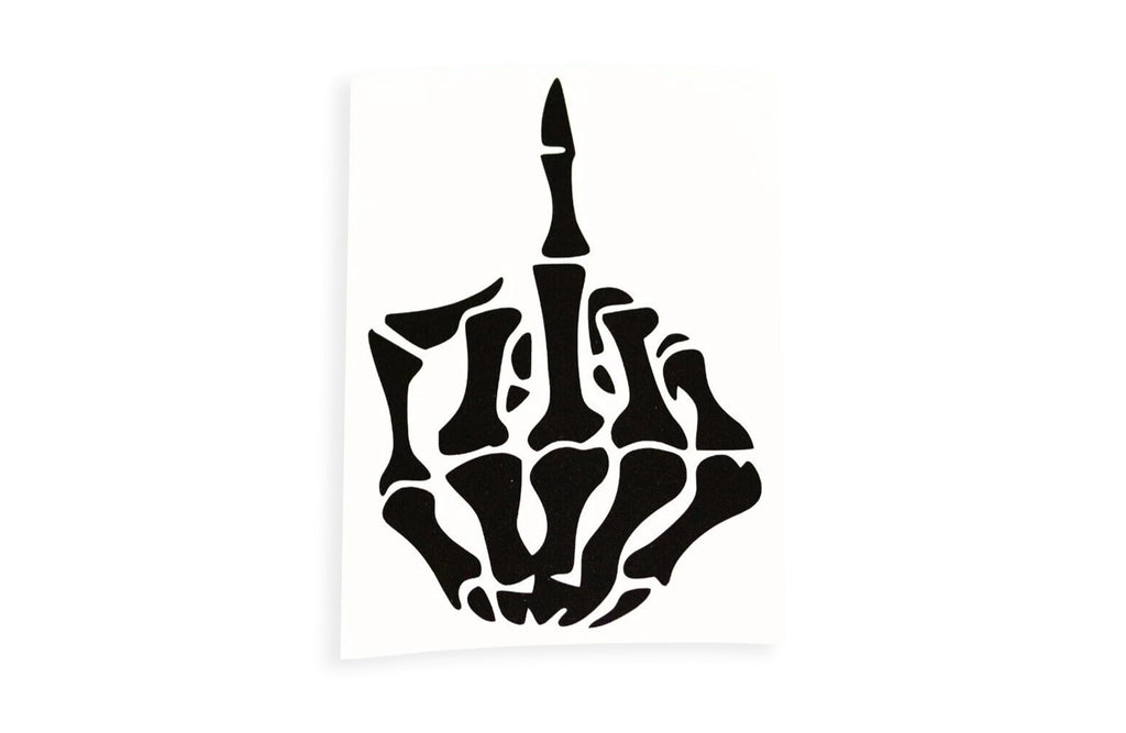 Skeleton Middle Finger Funny Bumper Sticker Window Vinyl Decal - klmarket.uk