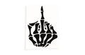 Skeleton Middle Finger Funny Bumper Sticker Window Vinyl Decal - klmarket.uk