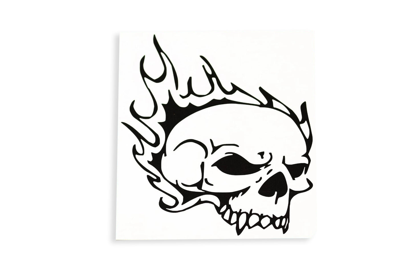 Skull on Fire Funny Bumper Sticker Car Van Tailgate Window Vinyl Decal - klmarket.uk