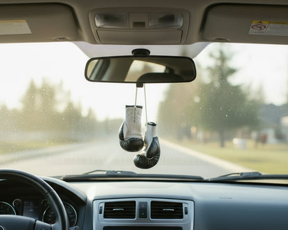 Small Boxing Gloves Car Interior Mirror Ornament Accessories - klmarket.uk