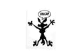 Small OUCH! Coyote Car Dent Repair Sticker Funny Vinyl Decal - klmarket.uk